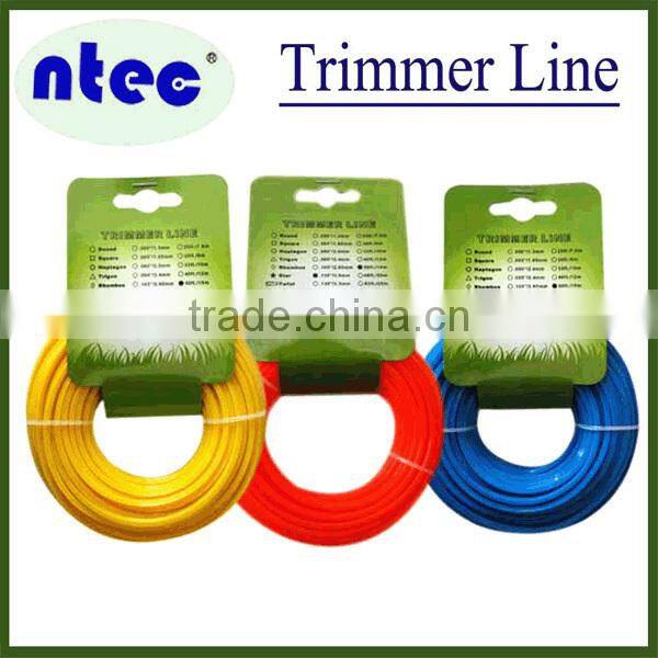 15m square nylon monofilament trimmer line/brush cutter nylon trimmer line