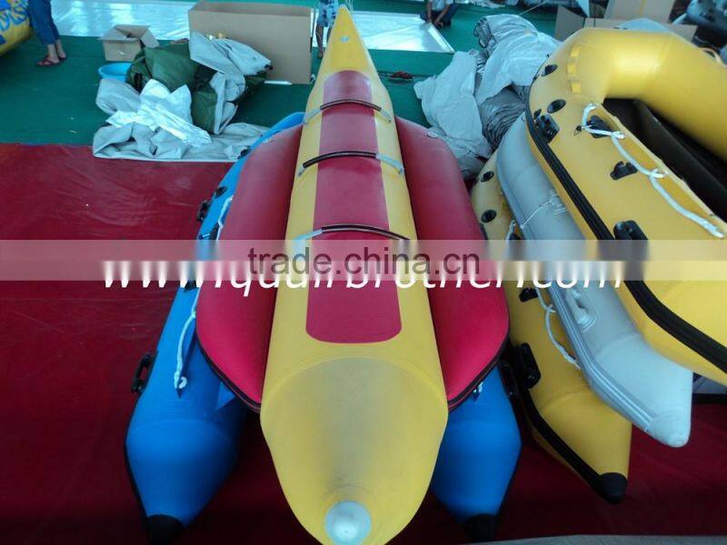 pvc material inflatable banana boat with CE