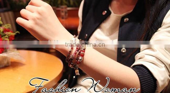 Natural red agate garnet bracelet