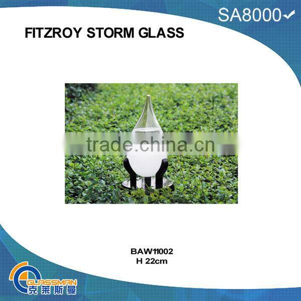 YG639M WOODEN FRAME FITZROY STORM BAROMETER