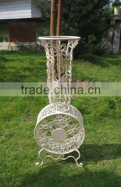 Vintage Wrought Irons Antirust Metal Antique Outdoor Decorative Garden Flower Planter Stand