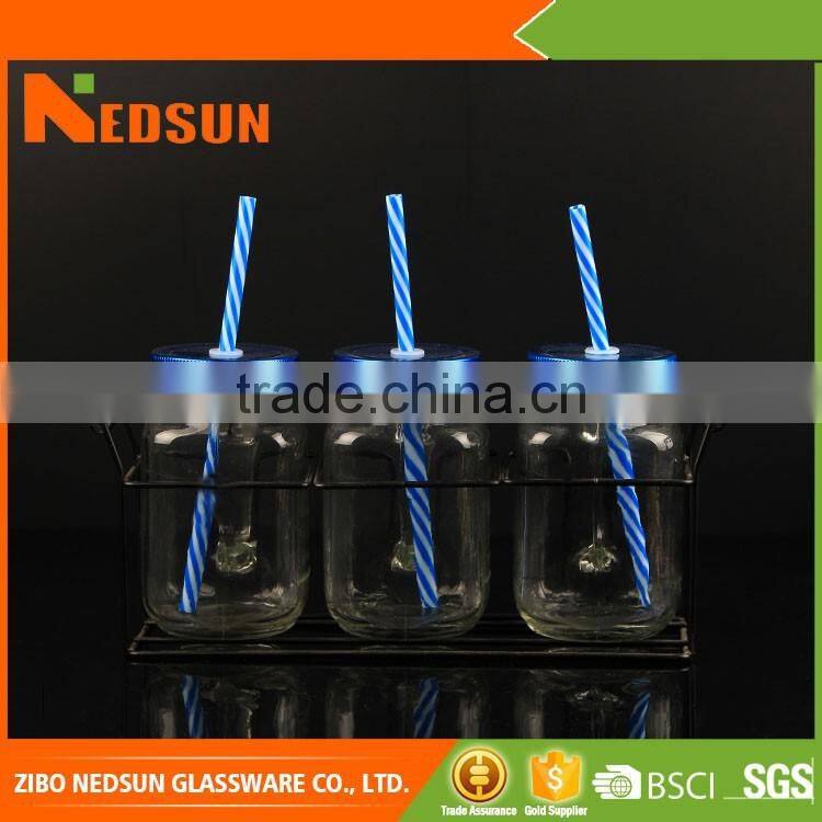 The newest style 660ml Direct factory glass juice jar best sales products in alibaba