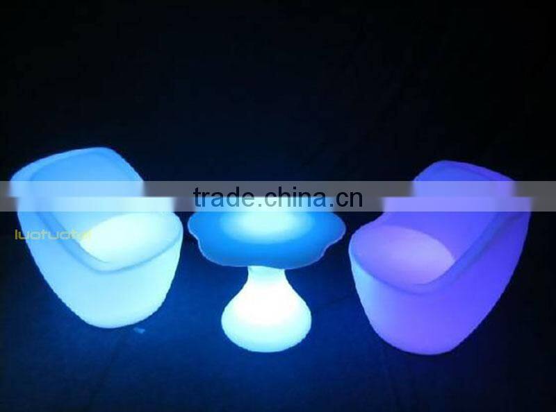 Heavy PE plastic illuminated led bar furniture waterproof remote control led bar sofa LTT-SA13