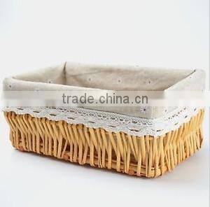 small willow wicker storage basket for decorations