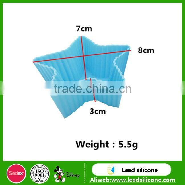 Food grade custom funny star shape silicone cake mold , silicone cake mould