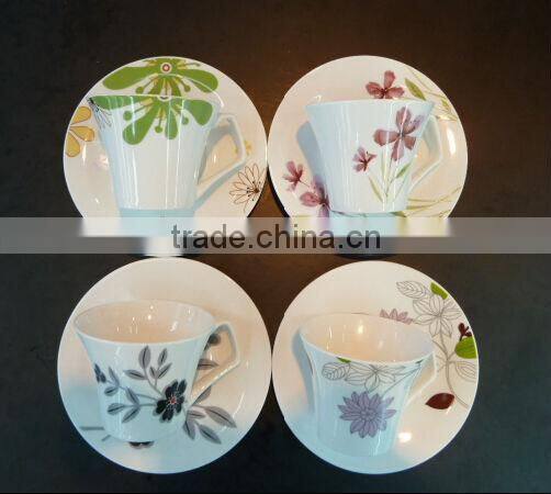 FINE PORCELAIN CUPS AND SAUCERS