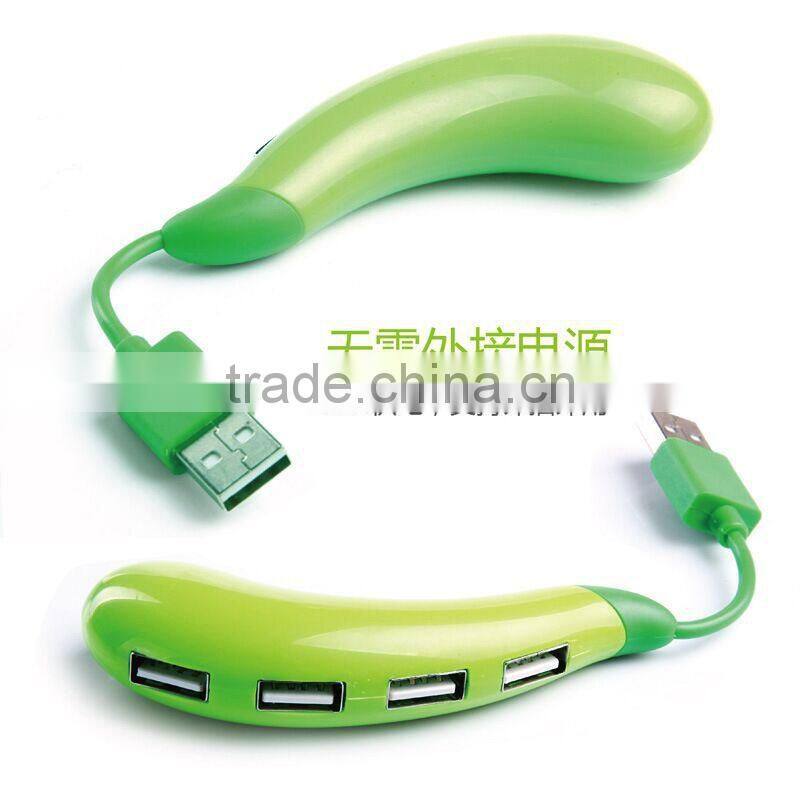 New Fantastic Design USB Hub Eggplant Shaped 4 Port USB Hub 4 in 1 USB Hub