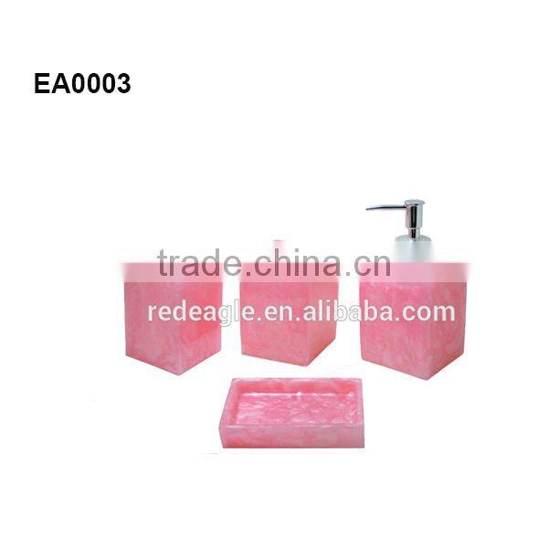 Transparent resin eco-friendly bath product hotel balfour bathroom accessories from manufacture