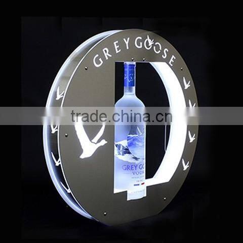 2017 Printing logo 360 degree Plastic arcylic bottle rack
