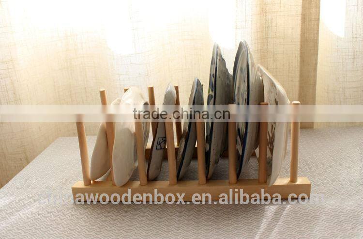 wooden small space kitchen folding dish rack