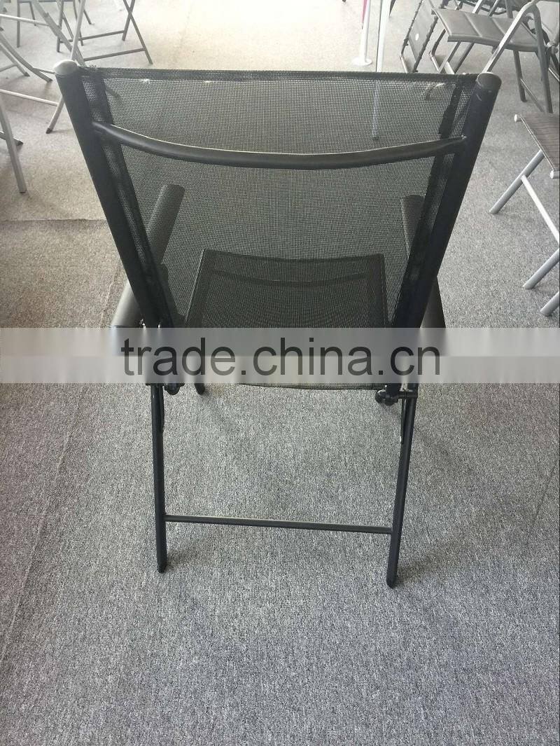 7 positions adjustable folding aluminum garden chair