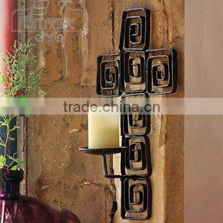 Metal wall candle holder