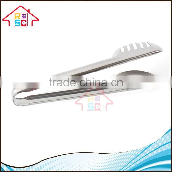 NBRSC Reliable Company Stainless Steel Salad Bread BBQ Buffet Food Tongs Clip Kitchen Clamp Serving