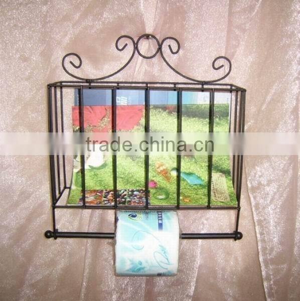 Metal bathroom magazine rack
