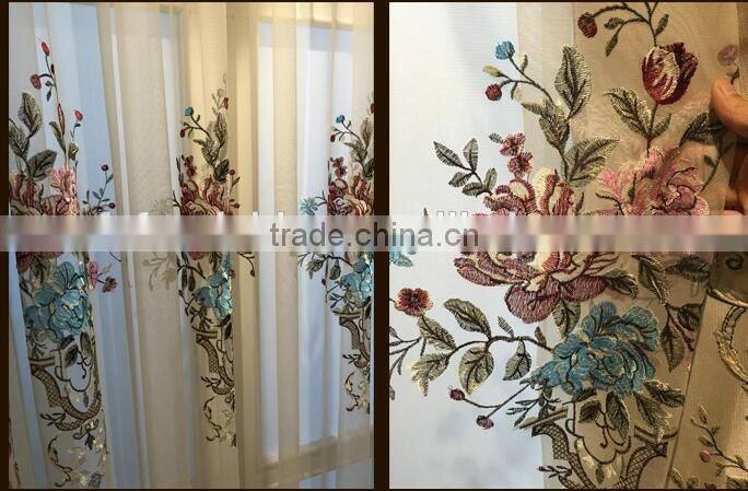 M-865 Luxury European style living room bedroom beige curtains shade American luxury jacquard curtains