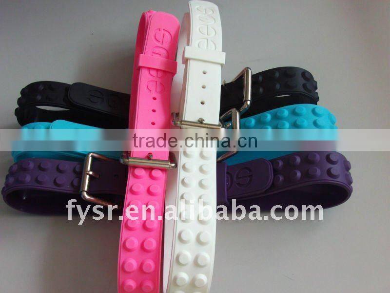 Fashion colorful custom silicone Jelly Belt