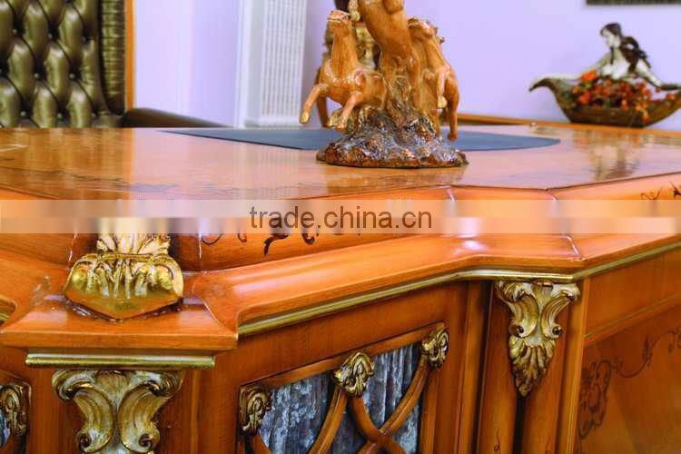Luxury Office Furniture,Antique Hand Carved Office Desk Furniture,Office Desk Set,Office Desk,Chair,File Cabinet (BF08-0262)