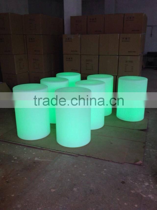 led cylinder light bar table/illuminated led bar table/led high bar table