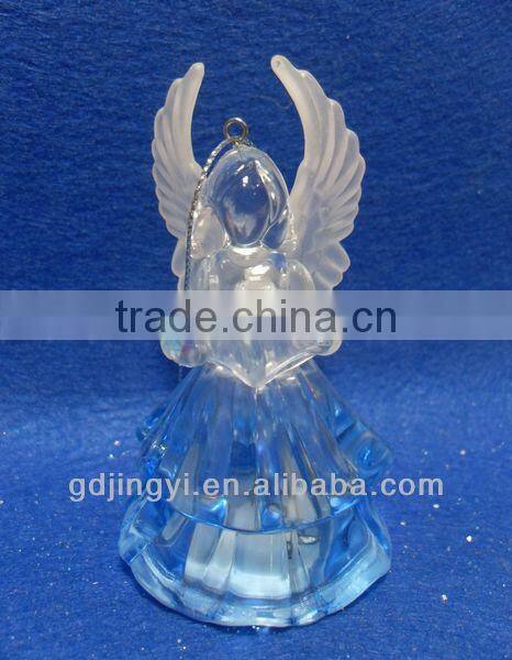 Dongguan Acrylic LED RBG light hanging small angel figurines ornament