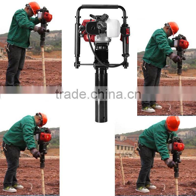 70mm Gasoline Petrol Gas Powered Power Construction Hammer Fence Post Piling Driving Machine Tools Mini Pile Driver