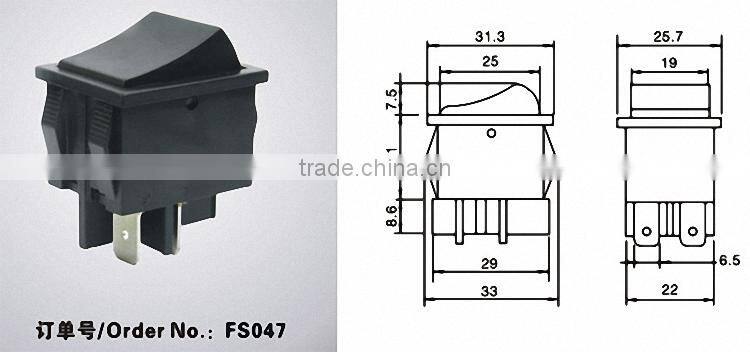 FS047 15a rocker switch 250v t120
