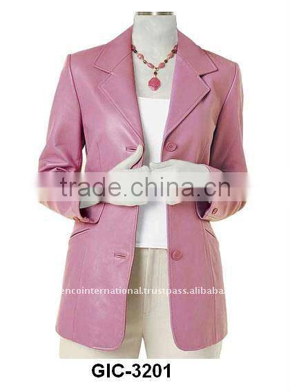 Leather blazer