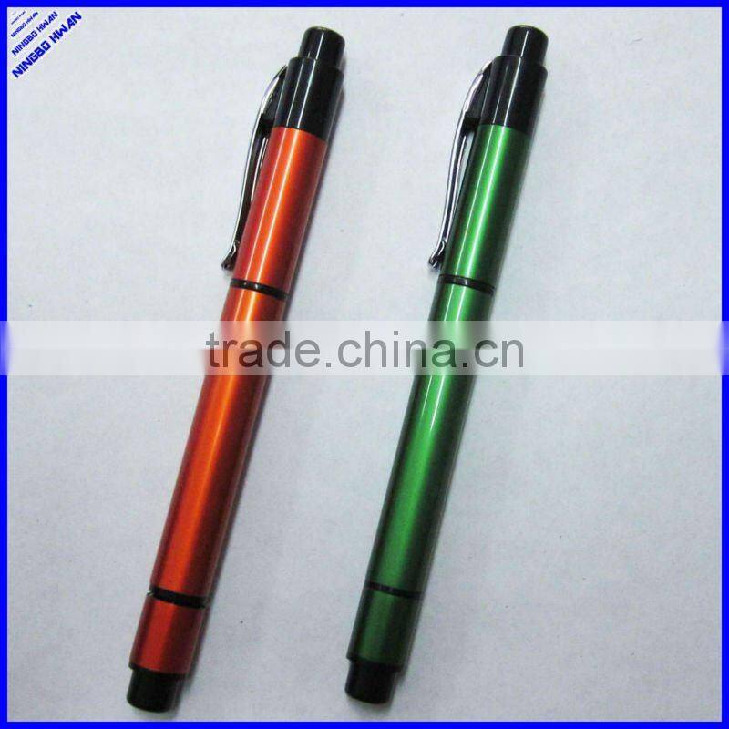 double ended multi functional ball pen with highlighter