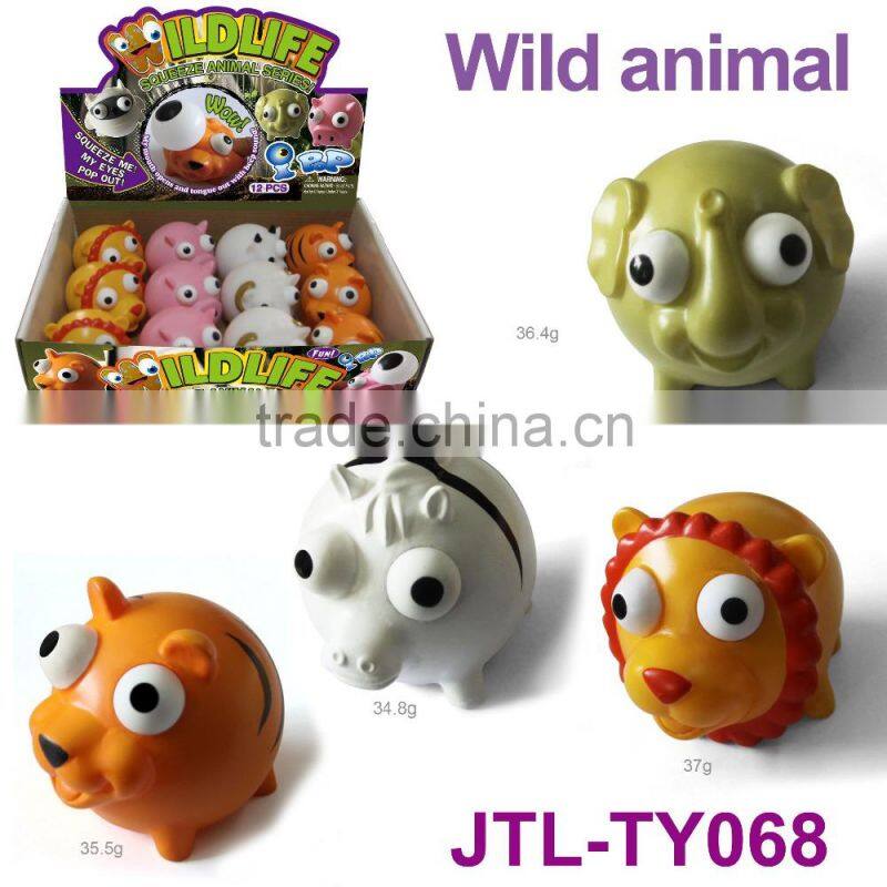 New Plastic Rubber Pop-eye Animal Toys