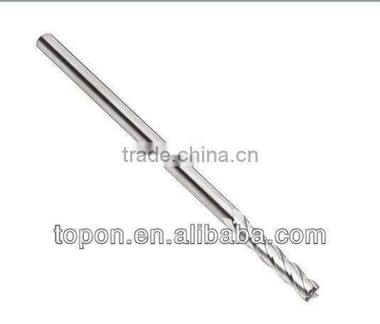 sub micro grain square nose extra long shank end milling tool