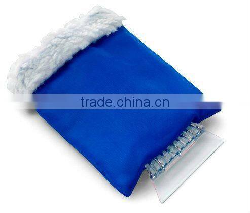 red/blue car Ice scraper with mitt/glove