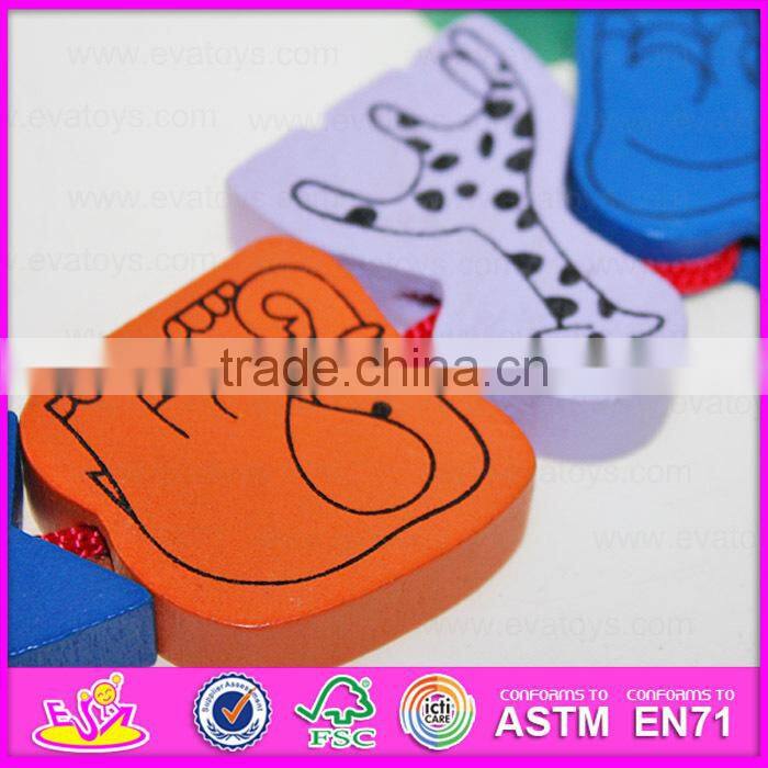 2015 Wholesale Novelty kids wooden threading toy,Creative children wooden toy threading,Wooden Threading Educational Toy W11E040