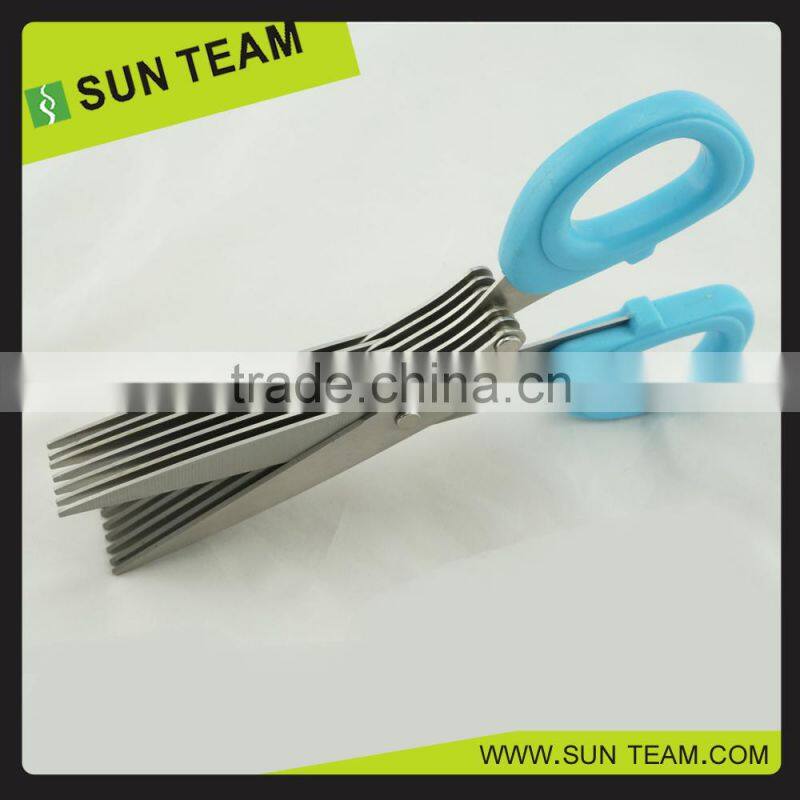 SK077 7" Professional 7 blades stainless steel herb scissors
