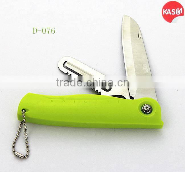 D-077 folding blade pocket knofe with fork multi function kitchen knife set