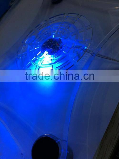 cool blue LED light USB powered laptop cooling fan