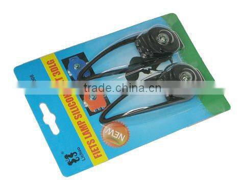 Lichao LC-7008 Colorful 2 Mode 3 LED Bulbs Silicone Strobe Light on Bike