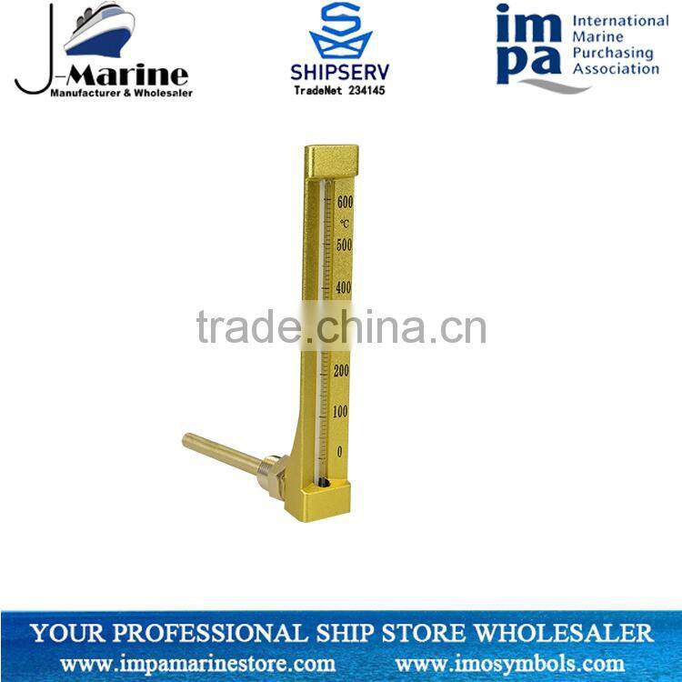 Navigation Glass industry thermometer 90 angle degree With Metal Sockets