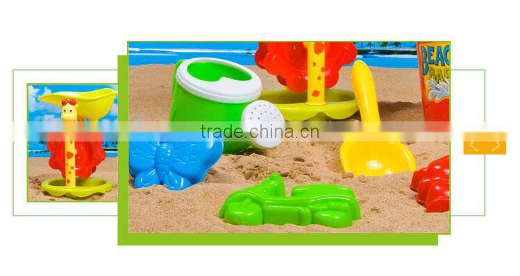 New product kids outdoor plastic sand beach windmill toy (8 pcs)