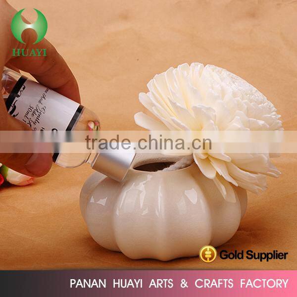 Reed Diffuser Handmade White Sola wood Perfume Flowers 8CM