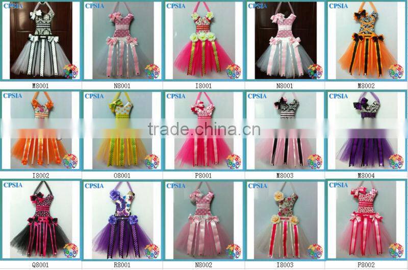 Brand New Cartoon Pattern Black Hair Bow Holder with Yellow Tulle Ideal Gift and Home Decoration