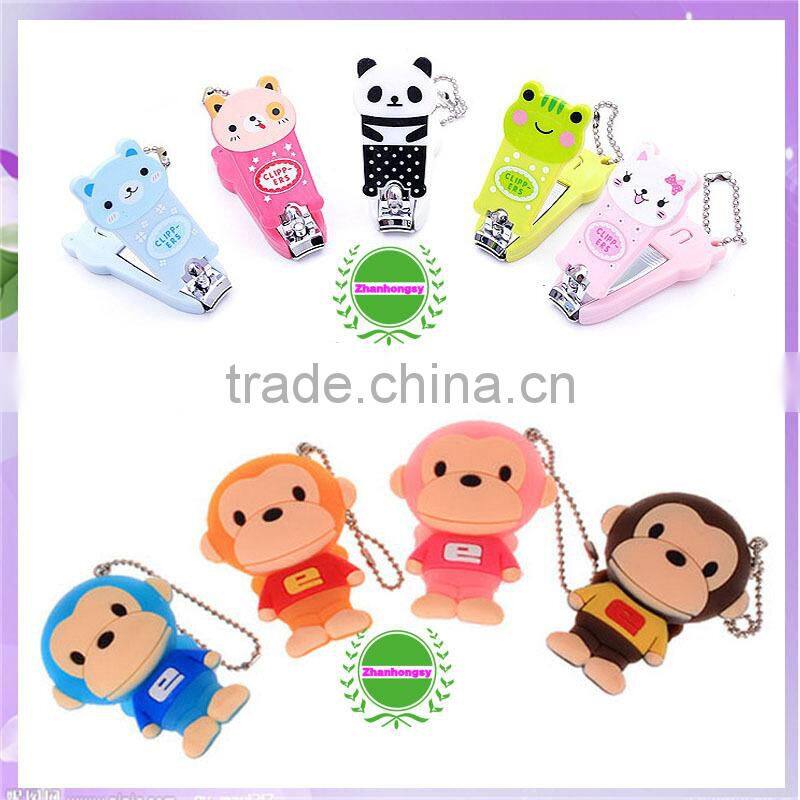 cute nail clipper with more than 200 cartoon design silicone holder