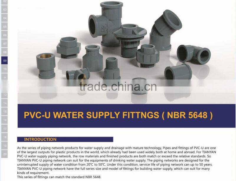 HIGH QUANLITY UNION LIGHT OF PVC DIN STANDARD FITTINGS FOR WATER SUPPLY