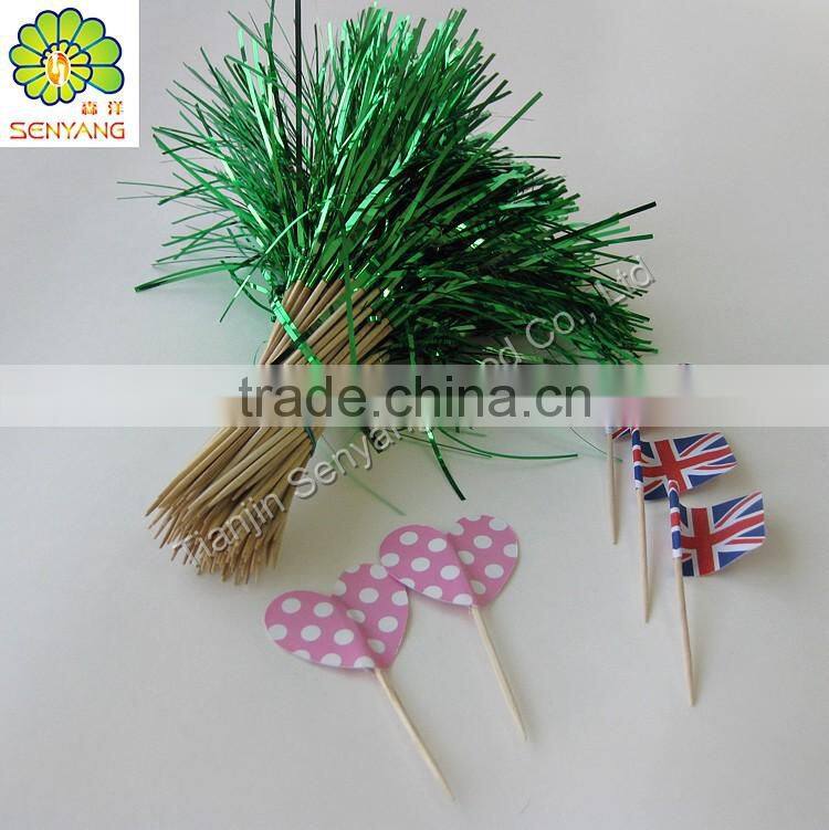 different kinds of decorative colored mint flavor toothpicks