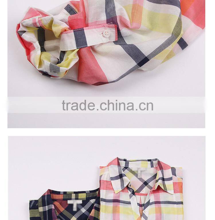 yarn dye women blouse,cotton/silk blouse, summer blouse,women tops