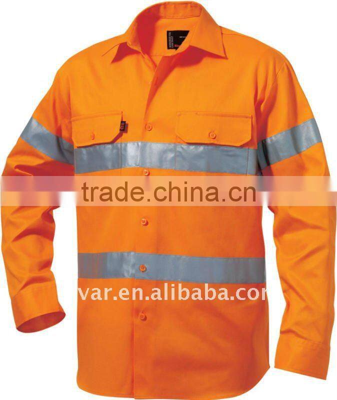 mens cotton orange uniform Shirt
