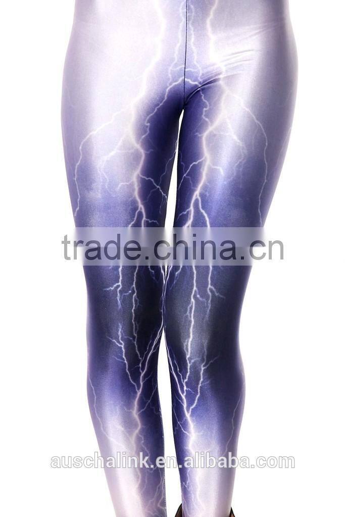 unique design women sexy tight pants lady print legging pants