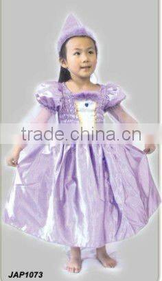 Purple lace Costume Dress for Girl with Headband hat party dress