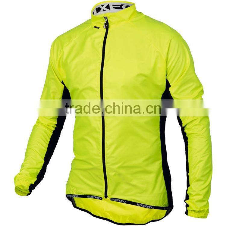 Custom made high quality bicycle windproof long sleeve jersey, OEM cycling wind breaker jacket