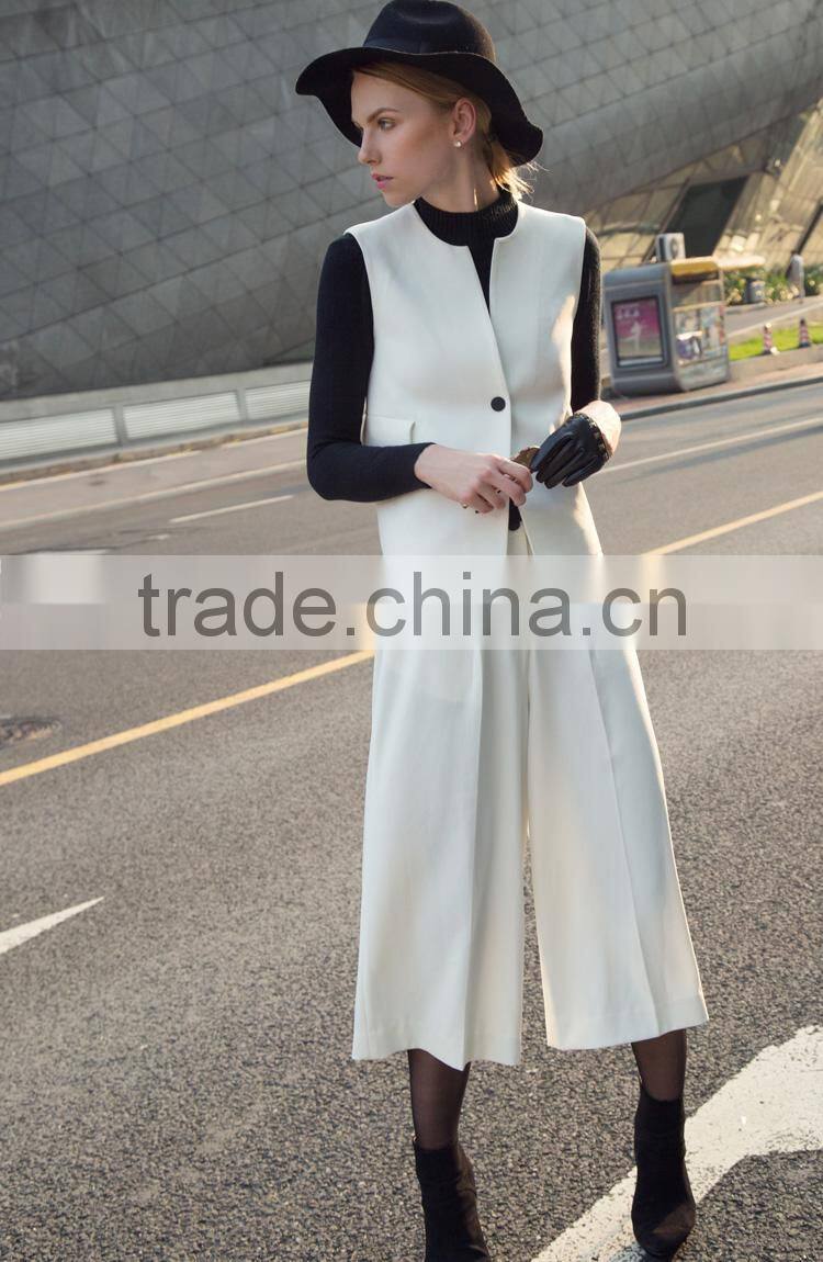guangzhou garment factory formal casual wear high end ladies fashion pants 2016