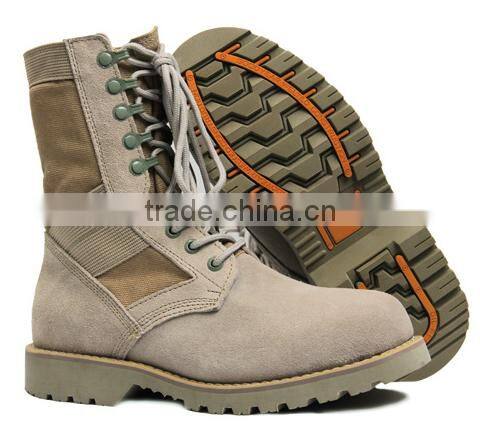 2016 best selling comfortable Yellow sand leather military boot tactical boots