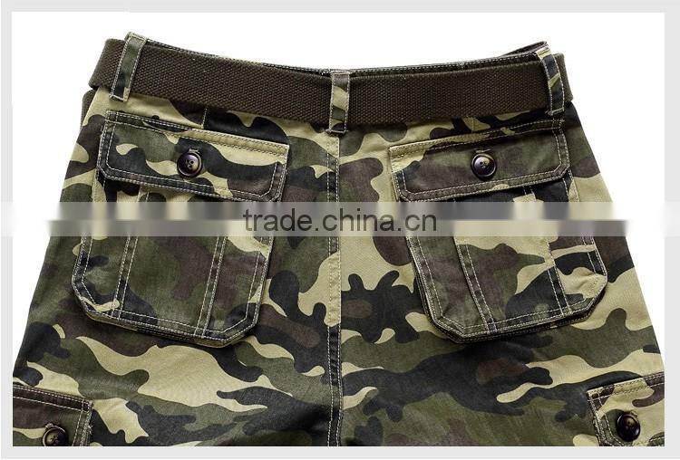 Mens Military Cargo Shorts 2016 Brand New Army Camouflage Shorts Men Cotton Loose Work Casual Short Pants Plus Size No Belt
